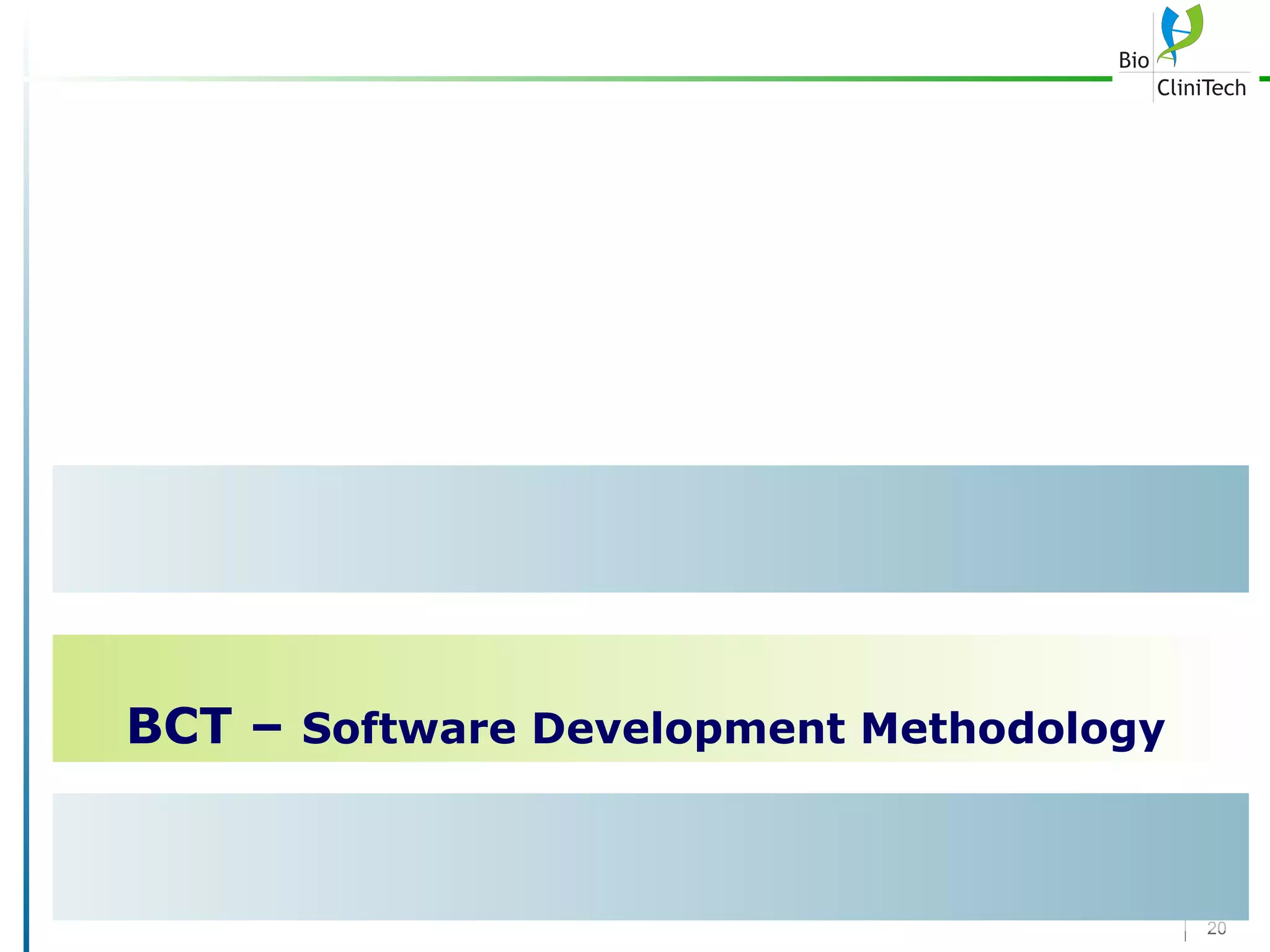 BCT –  Software Development Methodology 