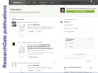 ResearchGate publications 
•Personal publications page  