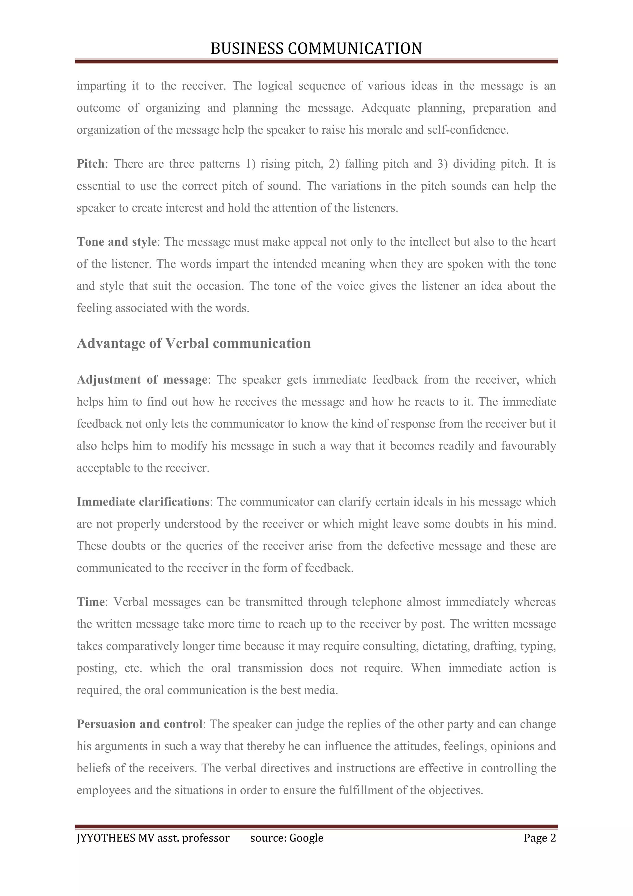 TYPES OF COMMUNICATION IN BUSINESS COMMUNICATION | PDF