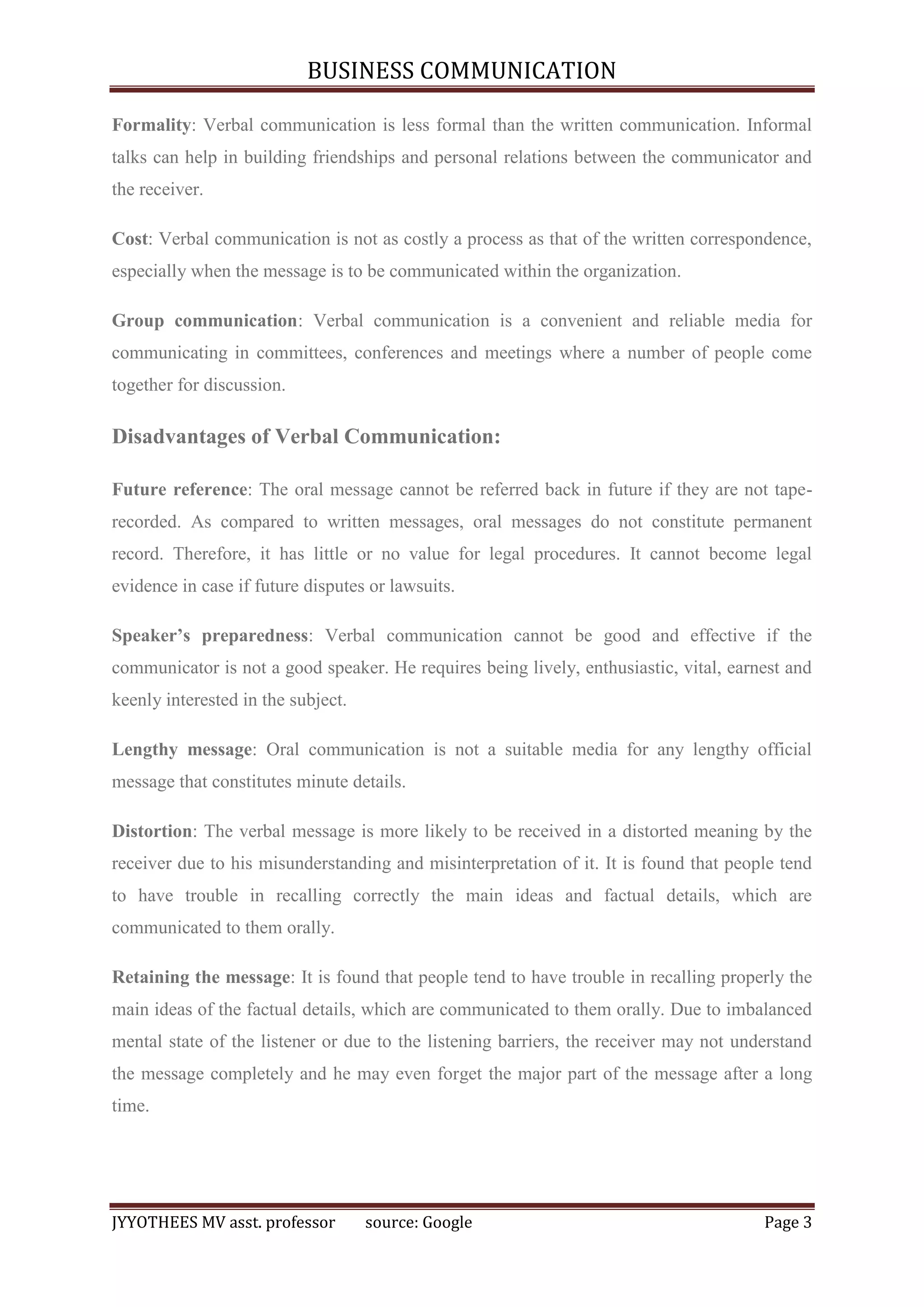 TYPES OF COMMUNICATION IN BUSINESS COMMUNICATION | PDF
