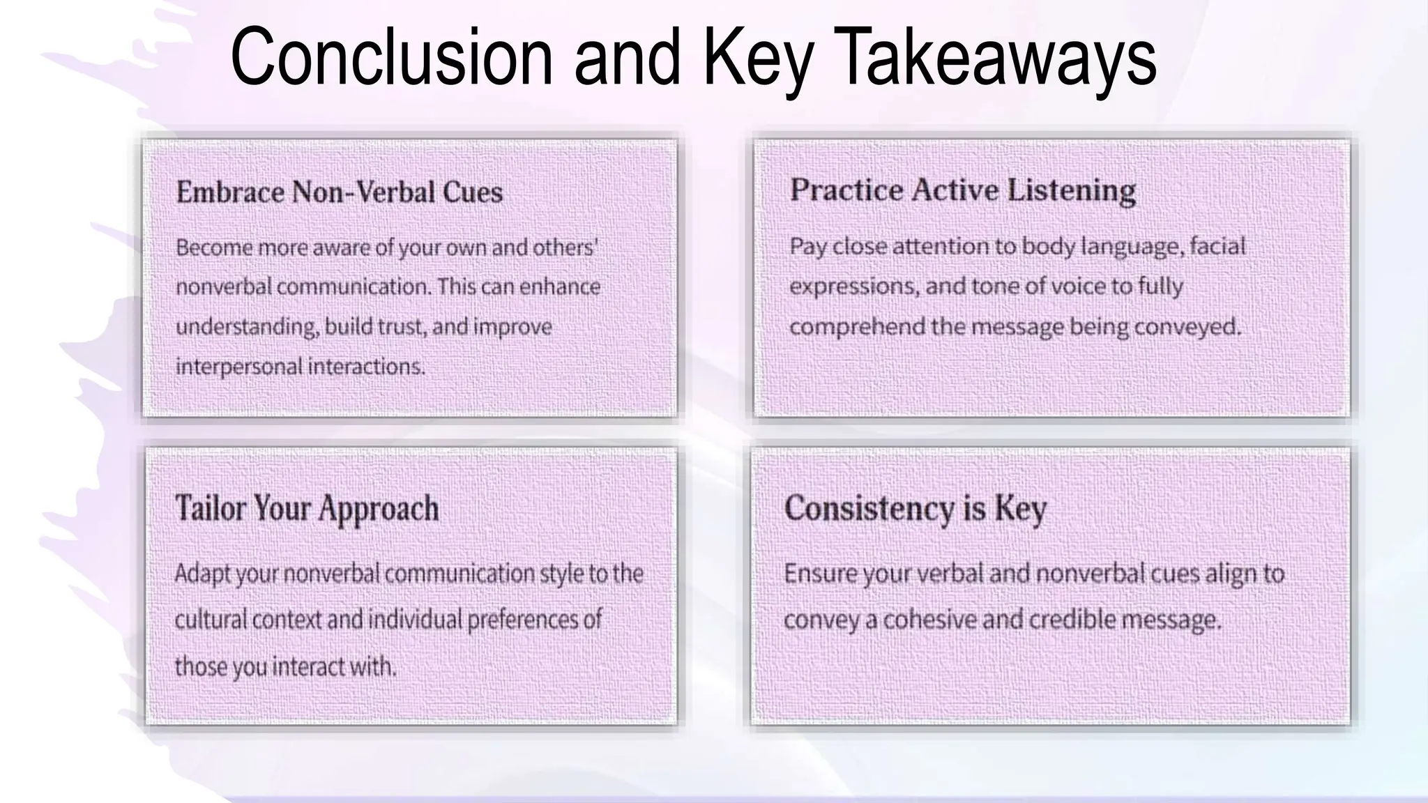 Conclusion and Key Takeaways