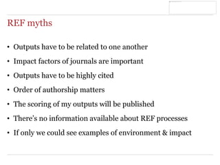 Ref Method B What makes a REF paper REF-able? | PPTX