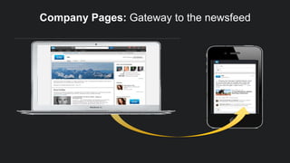 Company Pages: Gateway to the newsfeed 
 