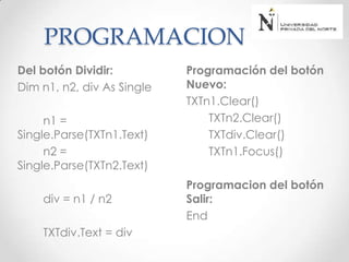 Fundamentos de programación Visual Basic | PPTX