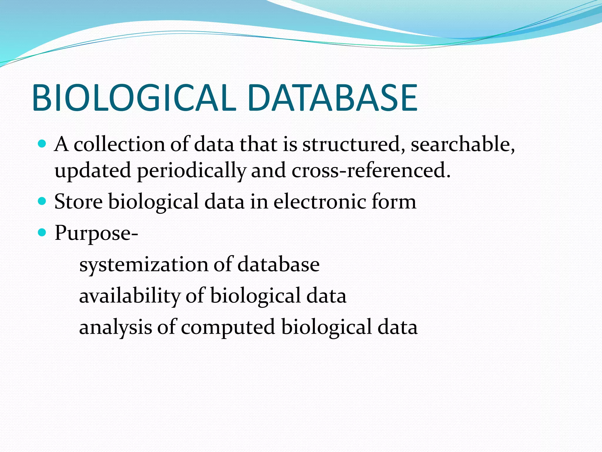 Biological Database | PPTX