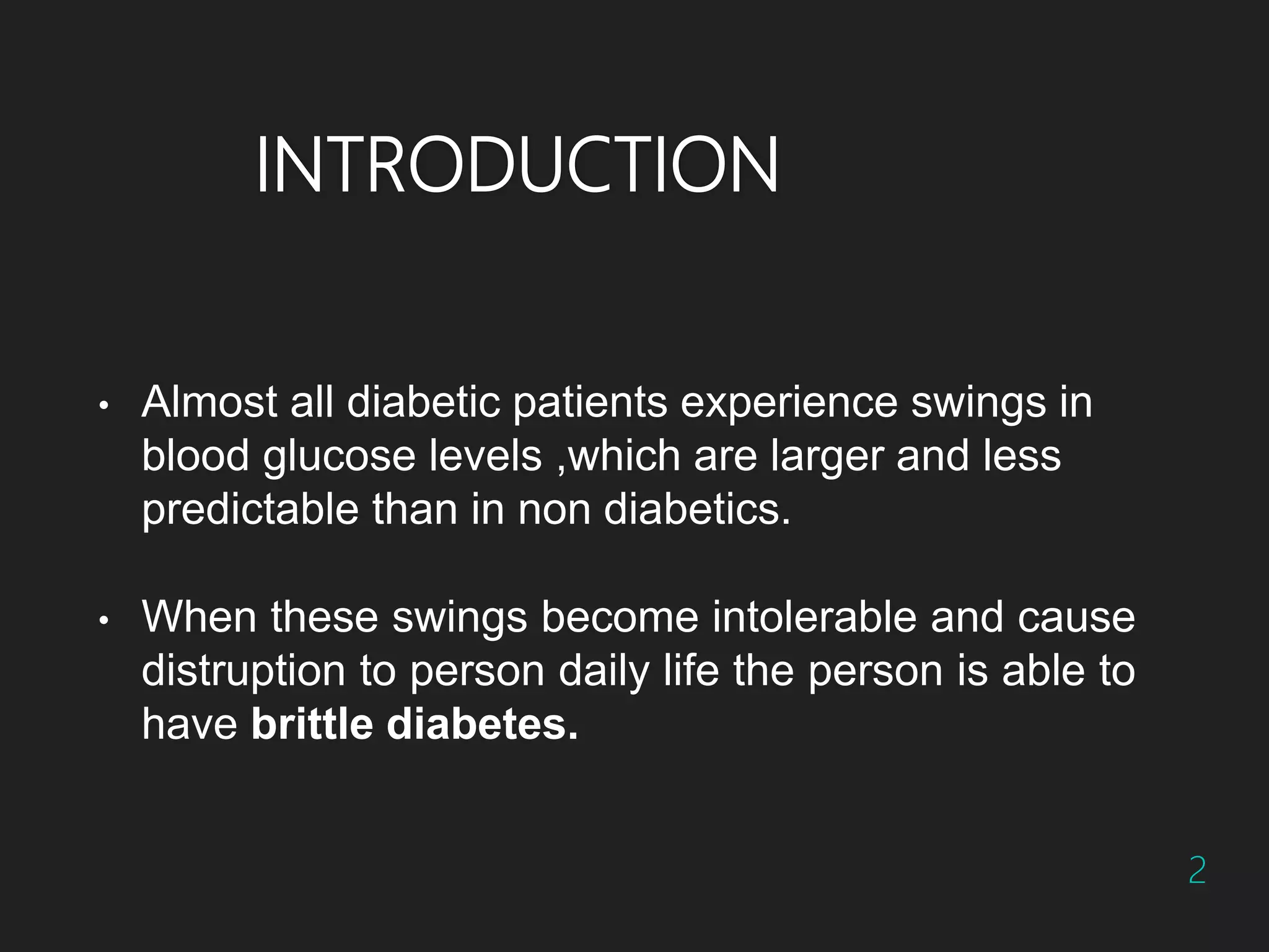 Brittle Diabetes PPT