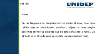 creacion de basse de datos para alumnos de unidep en sistamas portales ...