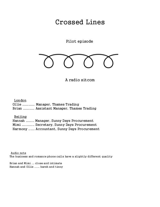 crossed lines complete orginal script