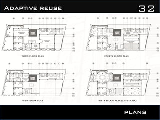 plans
32Adaptive reuse
 