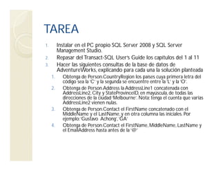 142673069 tutorial de transact sql - tutorial de... Bd 2 1 fundamentos transact sql | PDF
