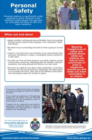 Personal Safety Fact Sheet