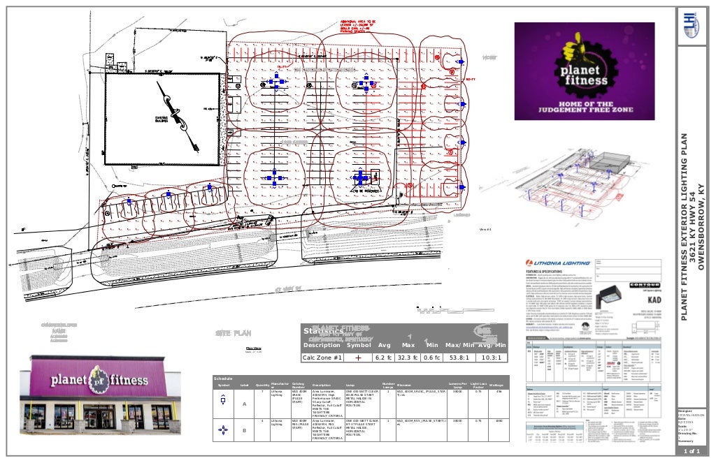 FITNESS PARKING LOT LIGHTING PLAN