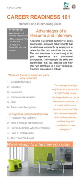 Career Readiness 101 PDF - Career Readiness 101 1 320