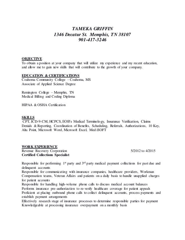 tameka griffin resume 1