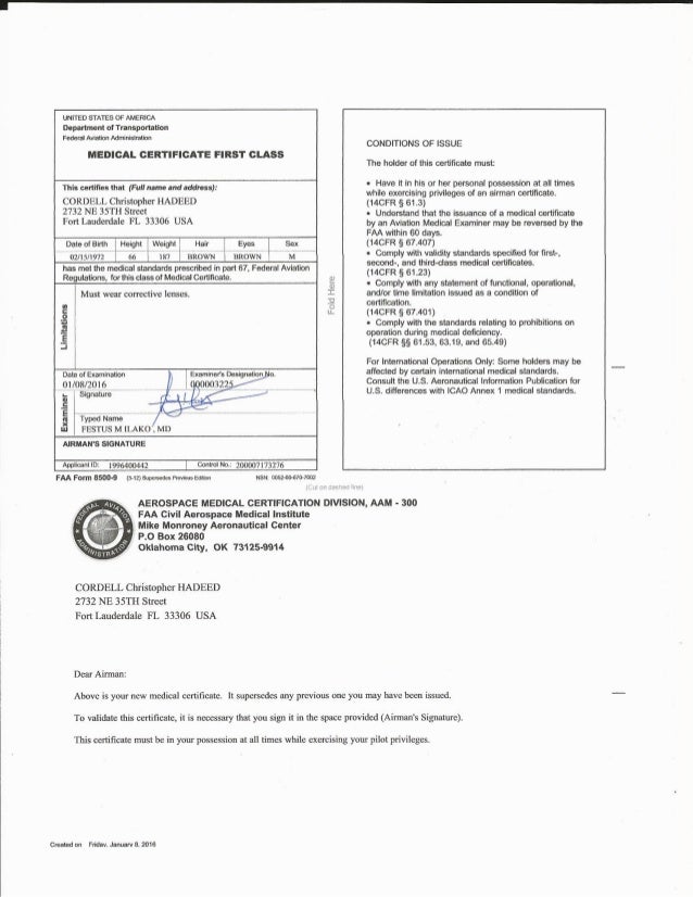 medical 2016 2017 faa medical form