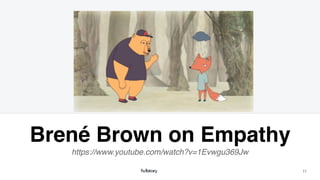 11
Brené Brown on Empathy
https://www.youtube.com/watch?v=1Evwgu369Jw
 