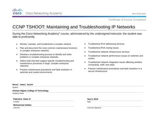 CCNP certificate | PDF