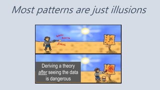 Most patterns are just illusions
Deriving a theory
after seeing the data
is dangerous
 