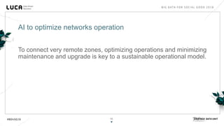 10
To connect very remote zones, optimizing operations and minimizing
maintenance and upgrade is key to a sustainable operational model.
AI to optimize networks operation
 
