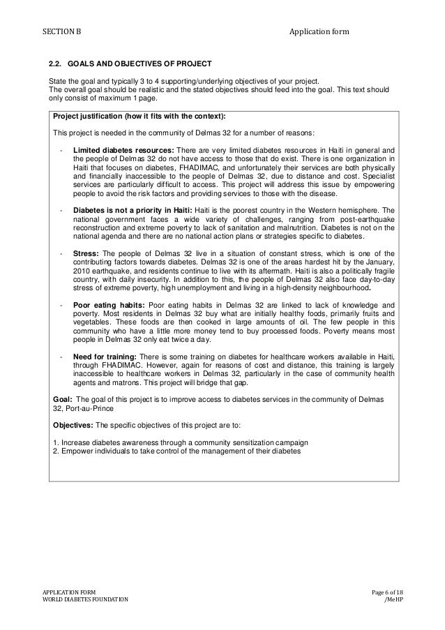 Proposal To World Diabetes Foundation