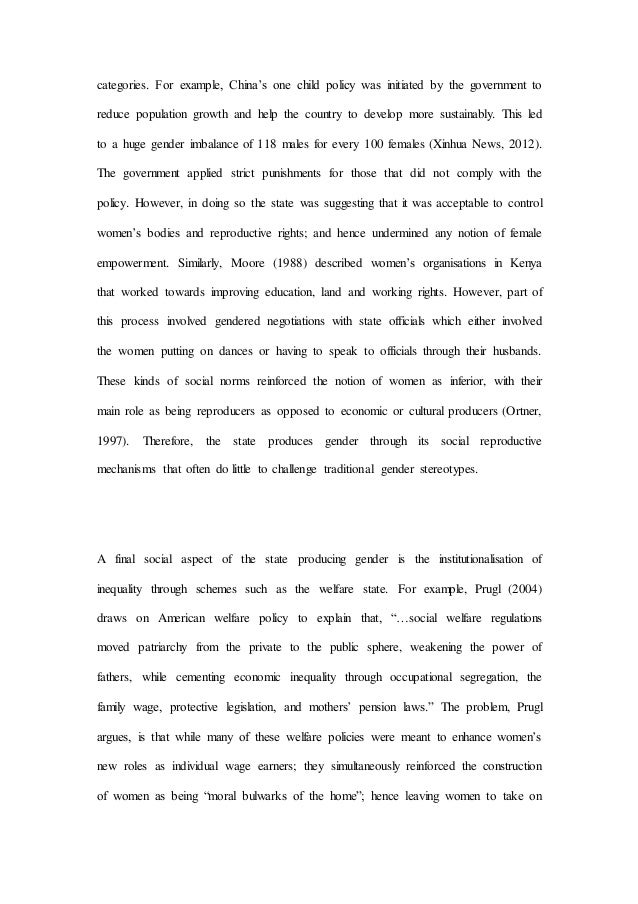 How To Write An Essay Proposal Reinforce Gender Categories For Example Chinas One Child Policy How To Write Proposal Essay also Essay For Science Gad Essay Thesis Statement Persuasive Essay