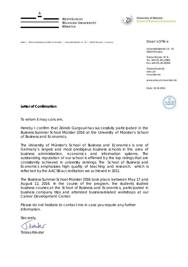 dean s certification letter school summer business school certification dean s certification letter school summer business school certification