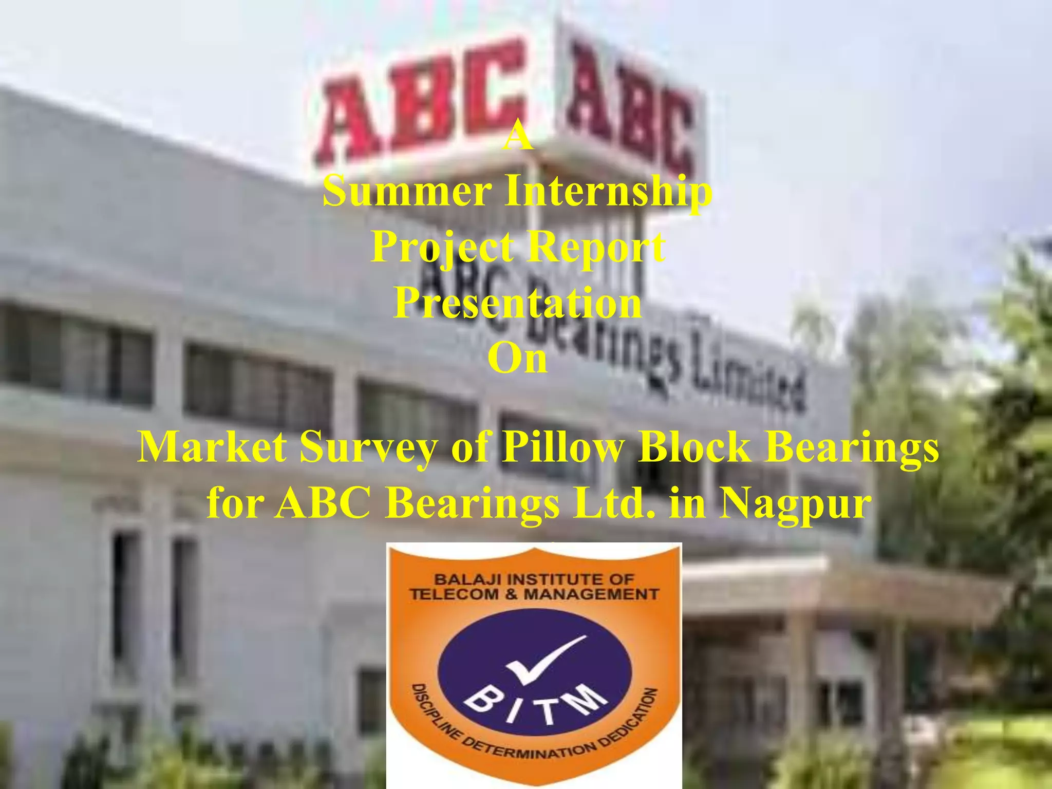 presentation on ABC bearings PPT