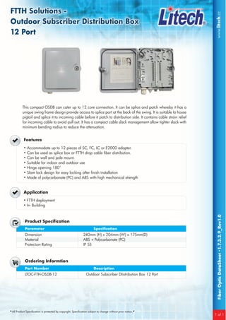 FTTx Solution Litech | PDF
