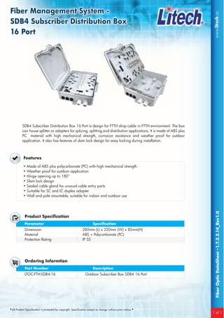 FTTx Solution Litech | PDF