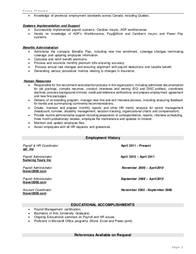 payroll resume final