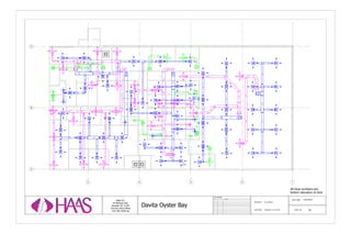 C
B
A
5 4 3 2 1
8"ø
8"ø
8"ø 12"ø 16"x16"
8"ø8"ø
10"ø
10"ø
20"x18" 16"x16" 14"x14"
14"x14"
20"x18"
8"ø
8"ø
10"ø
6"ø
6"ø6"ø
18"x14"10"ø
10"ø
6"ø
12"ø
10"ø9"ø
10"ø
12"ø 18"x18"
10"ø
10"ø
20"x18"
12"ø
8"ø
8"ø
18"x16" 20"x18"
22"x18"
20"x18"
14"x14"
10"ø 8"ø
20"x18"
8"ø
6"ø8"ø
22"x18"18"x18"
8"ø 6"ø
6"ø
16"x16"
12"ø
8"ø
10"ø
8"ø
8"ø
8"ø
10"ø
8"ø
6"ø
6"ø
6"ø
8"ø 10"ø
16"x14"
16"x18"10"ø
8"ø
58
500 CFM
8"ø
10"ø12"ø12"ø12"ø
16"x16"
16"x16"
16"x16"20"x18"
16"x16"
14"x14"
14"x14"
16"ø 22"x18"
12"ø10"ø
16"x16"
20"x18"
20"x18"
10"ø
10"ø10"ø
12"ø18"x16"
10"ø10"ø
14"ø
10"ø10"ø
10"ø10"ø
12"ø
12"ø
12"ø
12"ø
18"x16"
8"ø
6"ø
10"ø10"ø
12"ø
10"ø
12"x9"12"x9"
14"ø
16"x16"
10"ø
10' - 2"
10' - 2"
10' - 1"
10' - 2"
10' - 2"
10' - 2"
10' - 2"
10' - 1"
11' - 3"
10' - 10"
10' - 2"
10' - 0 29/32"
11' - 3"
11' - 3"
10' - 1 29/32"
10' - 1 29/32"
11' - 3"
10' - 1 29/32"
10' - 9 29/32"
12' - 0"
10' - 2"
12' - 6 3/4"
11' - 3" 11' - 4" 11' - 5"
10' - 10"
11' - 5"
11' - 5"
12' - 0"
12' - 0"
10' - 10"
10' - 10"
12' - 0"
11' - 3"
11' - 3"11' - 3"11' - 3"
11' - 7" 11' - 7"
11' - 6"
11' - 9"
11' - 7"
11' - 8" 11' - 7" 11' - 8"
11' - 7"
11' - 8" 11' - 8"
10' - 2 29/32"
10' - 7"
11' - 9"
11' - 7"11' - 7"
11' - 6"
11' - 7"11' - 7"
11' - 4"
11' - 5"
11' - 7"11' - 7"
11' - 7"11' - 7"
11' - 6"
12"ø
11' - 7" 11' - 7"
11' - 6"
11' - 7"
11' - 4"
10' - 3"
10' - 3"
10' - 4"
11' - 8"
10' - 6"
10' - 6"
11' - 7"
12' - 2 3/4"
10' - 6" 10' - 5"
12' - 2 3/4"
10' - 1"
10' - 2"
11' - 7"
11' - 6" 10' - 4"
10' - 4"
11' - 7"
11' - 9"
11' - 7 3/16"
11' - 7 3/16"
11' - 7 3/16"
11' - 7"
11' - 7 1/2"
11' - 9"
11' - 6"
11' - 6 3/16"
10' - 3"
11' - 5 3/16" 11' - 4 3/16" 11' - 3 3/16"
11' - 7"
10' - 5"
11' - 8"11' - 8"
11' - 7"
11' - 6"
11' - 6"
11' - 9"
11' - 9"
11' - 8"
11' - 9"
10' - 6"
11' - 8"
11' - 9"
10' - 2"
11' - 6"
11' - 6"
11' - 8"
11' - 9"
11' - 9"
11' - 7"
11' - 3 11/16"
Haas Inc.
24 Whitney Ave.
Syosset, NY 11791
516.921.2016 Office
516.706.1928 Fax
DRAWN BY:
DATE/TIME
SHEET NAME
SHEET NO.
REVISIONS
REV. DATE COMMENTS
5/20/2015 12:31:54 PM
Davita Oyster Bay
Cory Williams
TopGridWalls
M001
All blue numbers are
bottom elevation of duct
 