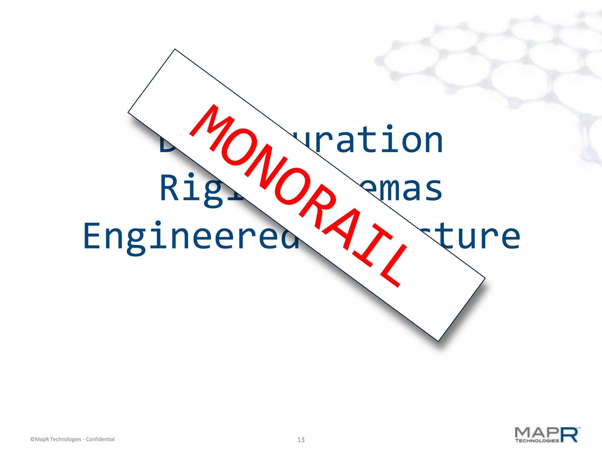 Data curation
                      Rigid Schemas
                   Engineered Structure



©MapR Technologies - Confidential   13
 
