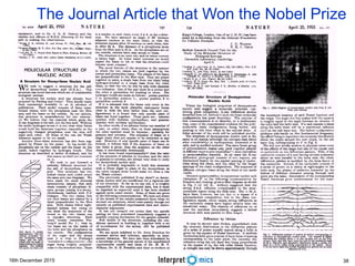 16th December 2015
The Journal Article that Won the Nobel Prize
38
 