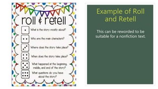 Example of Roll
and Retell
This can be reworded to be
suitable for a nonfiction text.
 