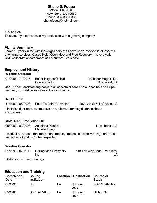 Wireline Operator