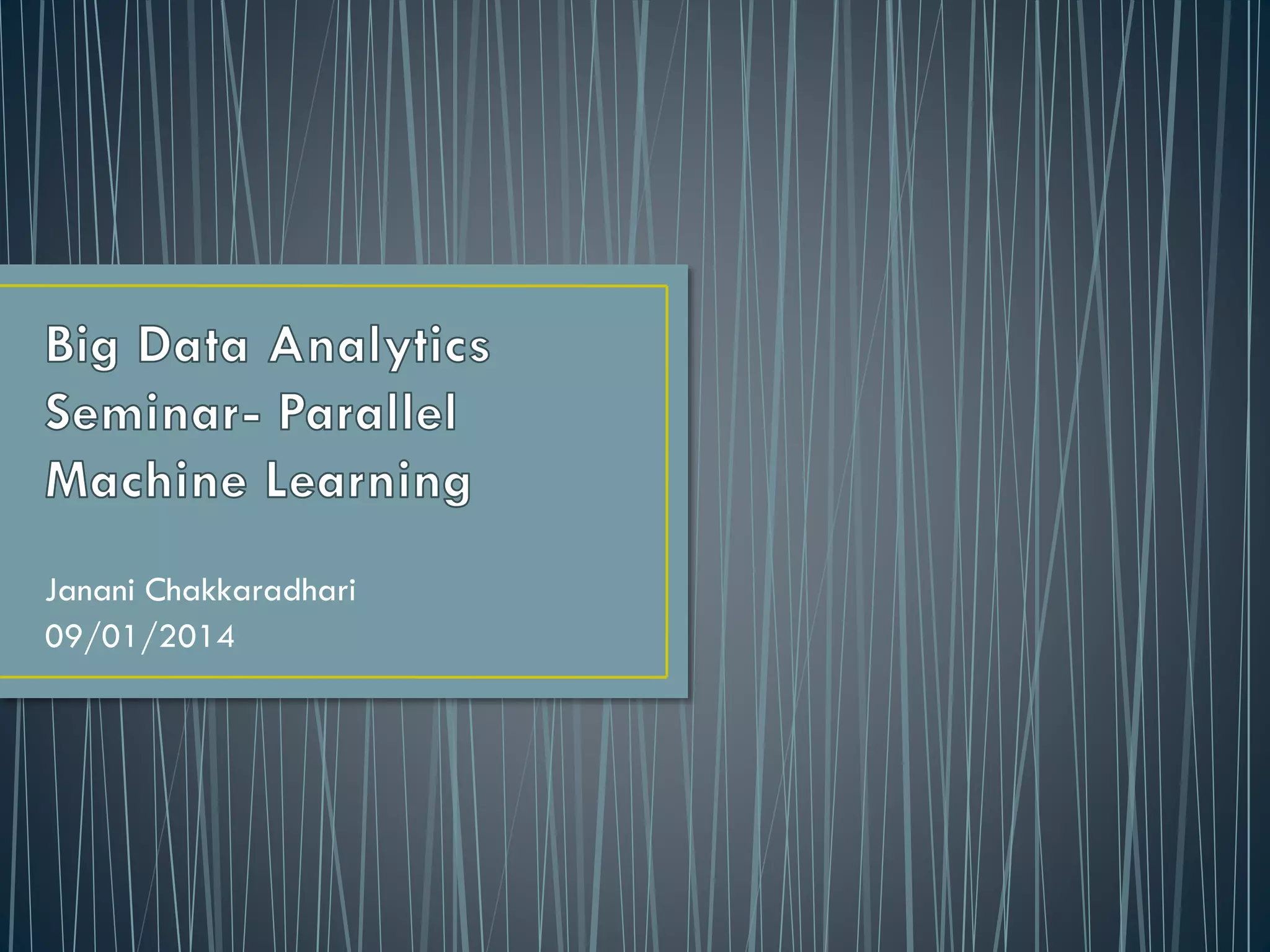 Parallel Machine Learning- DSGD and SystemML | PPT