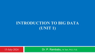 big data analytics introduction chapter 1 | PDF