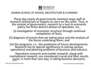 SHARDA SCHOOL OF DESIGN, ARCHITECTURE & PLANNING
Faculty
Prof. (Ar.) Pramod Kumar Jain
These day nearly all governments ma...
