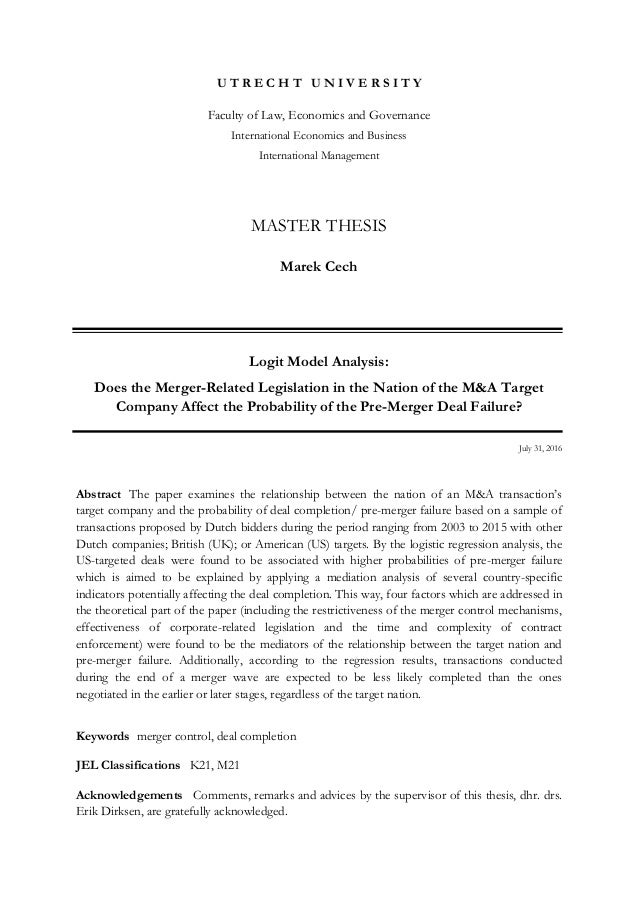 Master thesis international economics