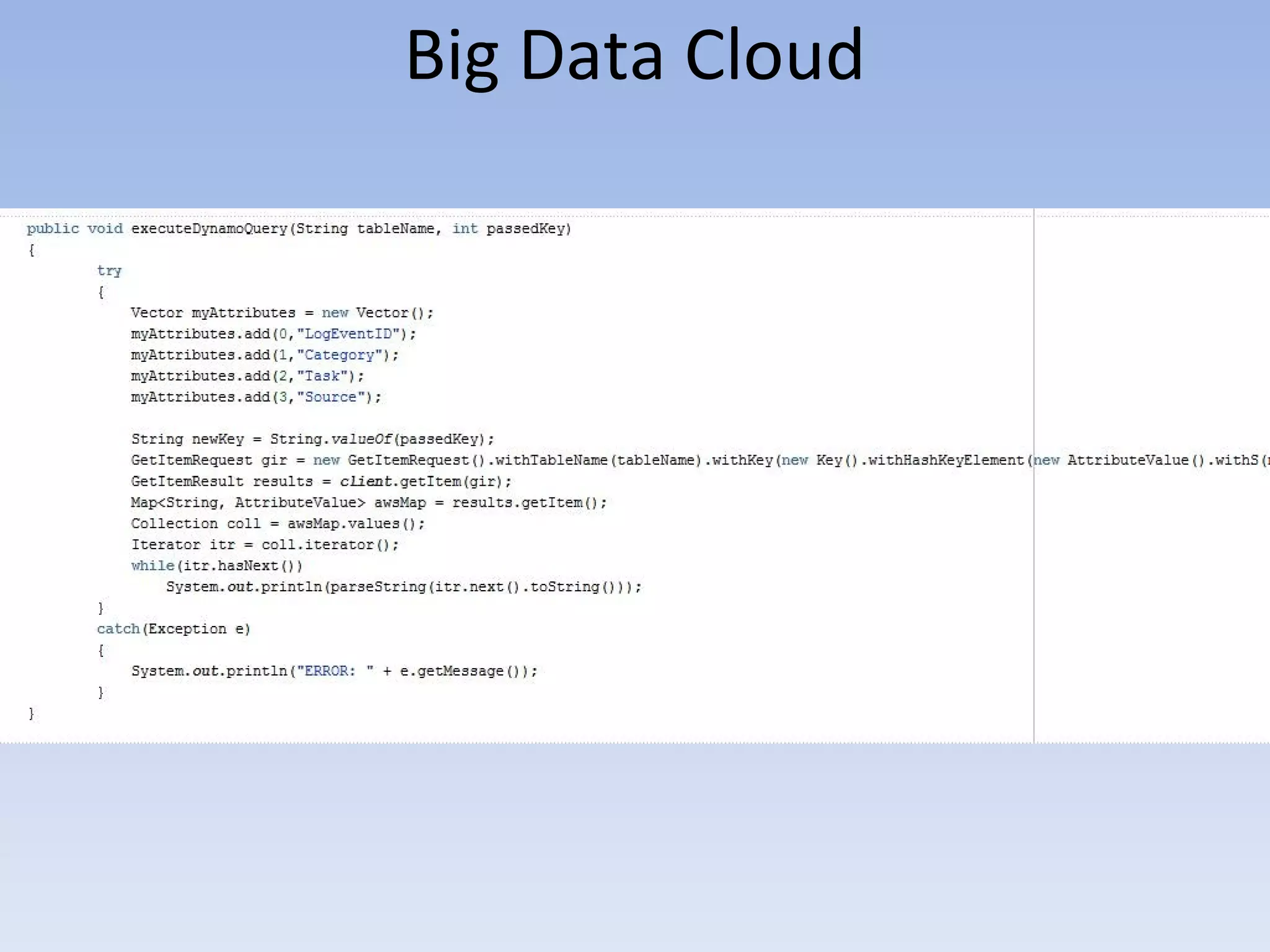 Big Data Cloud
 