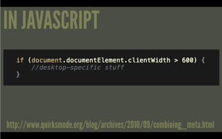 Real-world Responsive Design @ Breaking Development 2011