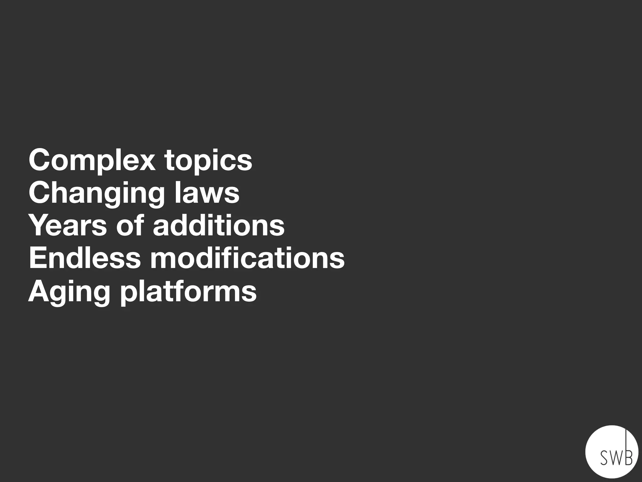 content gets
                      messy




www.123rf.com
 