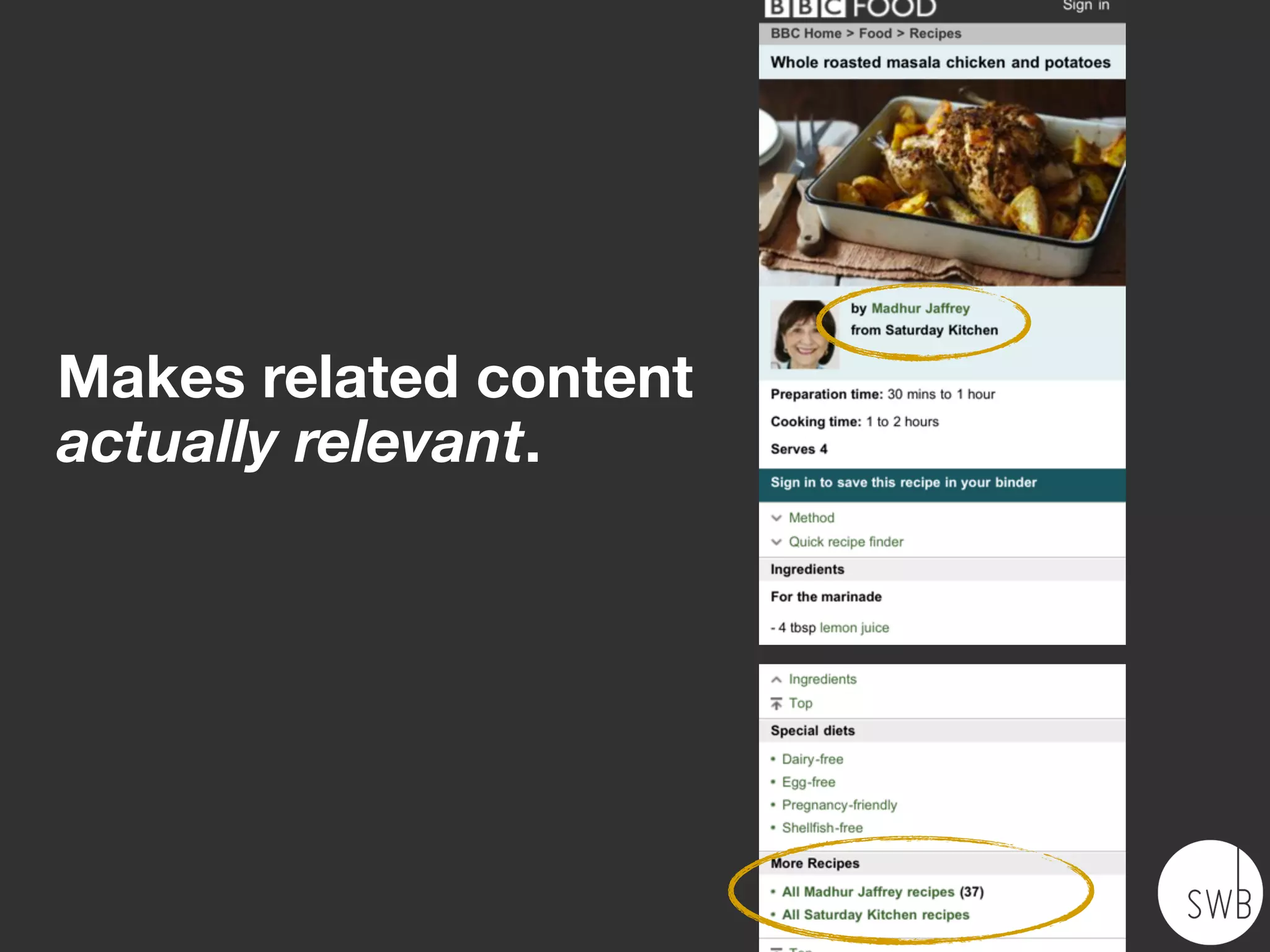 Allows for faceted
search.
 