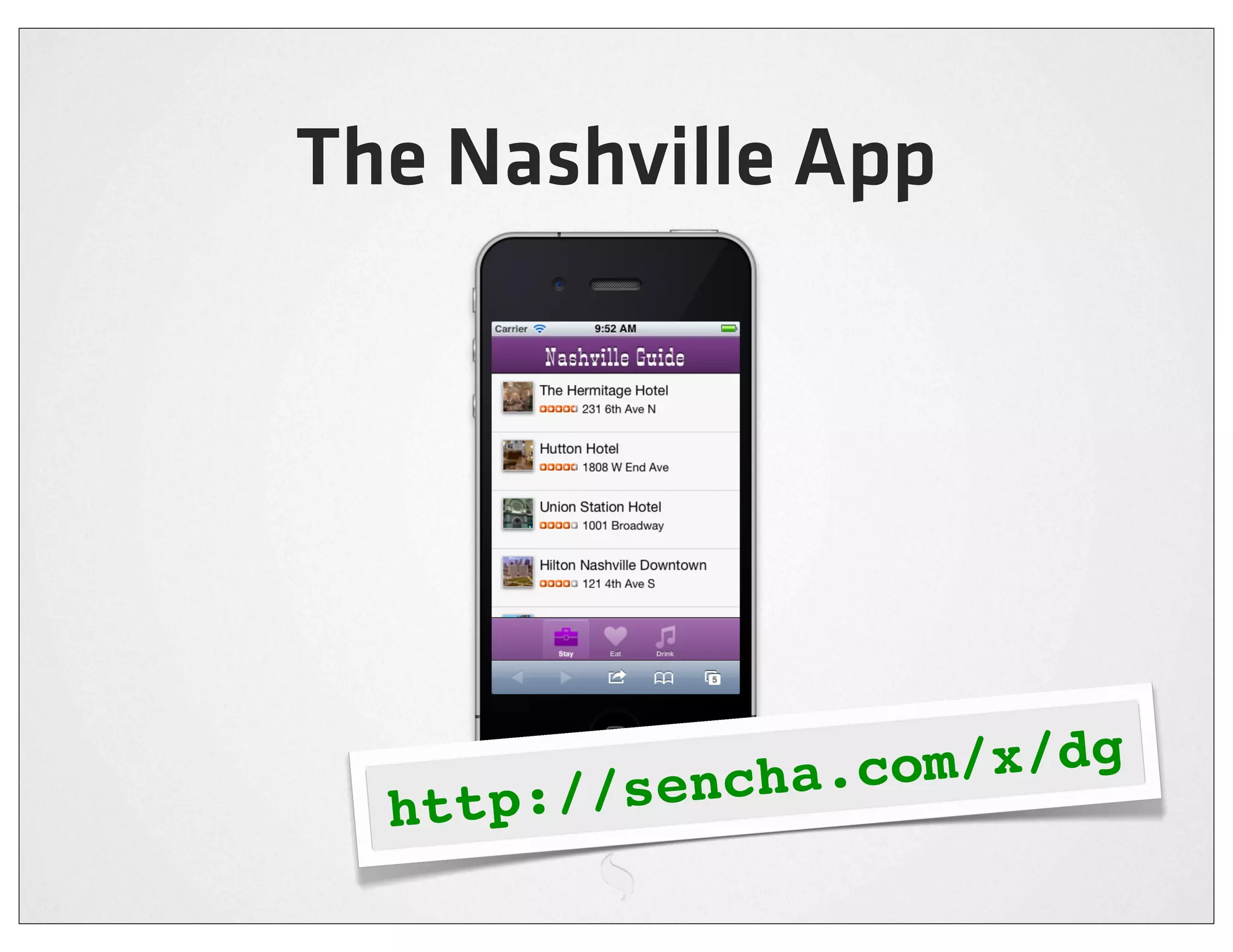 The Nashville App




        ://sencha .com/x/dg
  http://sencha.com/x/bu
  http
 
