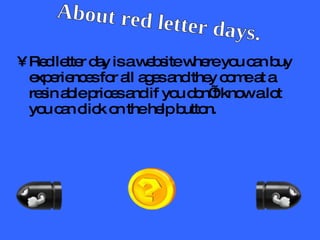 [object Object],About red letter days. 