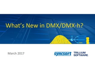 What’s New in DMX/DMX-h?
March 2017
 