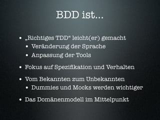Behaviour-Driven Development