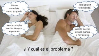 ¿ Y cuál es el problema ?
No me
cumpliste
como yo quería
Pero ¿quién
te entiende?
Nunca cumples
con los tiempos
esperados
Ayer lo querías
de una manera
y hoy de otra
 