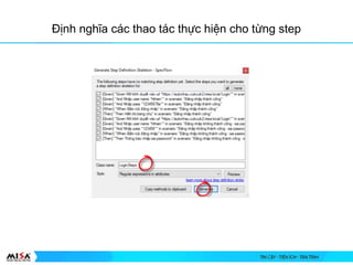 ??nh ngh?a cc thao tc th?c hi?n cho t?ng step
 