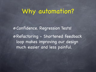 The WHY behind TDD/BDD and the HOW with RSpec